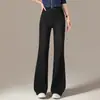 Jeans largo azul escuro estilo retrô americano de alta qualidade para mulheres, novos calças pantalona largas de cintura alta para primavera e outono de 2026
