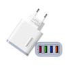 Carregador multi-porta 4USB para celular e tablet, adaptador 3A, cabeça de carregamento