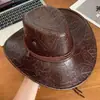 Sombrero Vaquero Occidental Retro para Mujer Verano Exterior Ala Ancha Protector Solar Sombrero de Montañismo Revelando el Rostro Protección Solar Pequeña Sombrero de Sol Moderno