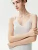 Camisola de cachemira suave y cómoda de punto gofrado, para mujer, cuello en V, corte ajustado, sin costuras, versátil, con tirantes finos, perfecta como capa base, nuevo estilo 26