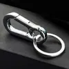 Llavero de Cintura Unisex Doble Círculo Creativo Llavero de Coche Colgante Llavero de Metal Llavero Simple