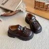 Sapatos de menina, sapatos de princesa para crianças, novo modelo 2026, sapatos Mary Jane de outono para meninas, sapatos casuais de couro preto