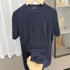 Camiseta Masculina de Verão com Listras Verticais, Gola Reta, Manga Curta, Punhos, Estilo Old Money, para Fitness, Trabalho e Uso Casual