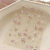 Pegatinas de uñas con forma de hormiga YITU, diseño de jardín de rosas, con relieve estéreo, mariposa y flor, YT3719