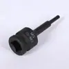 Hexágono soquete 1/2 pistola de ar comprimido de uma peça cabeça de lote pneumática hexagonal chave de fenda manga ameixa manga hexagonal pistola de ar terno lote