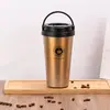 Caneca de Café Portátil de Aço Inoxidável de Camada Dupla 500ml Copo Térmico Portátil para Carro para Homens Mulheres Copo Presente para Escritório