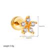 Aretes de Acero Inoxidable Oro de 18K Zircón Acero de Titanio Mini Piercings de Nariz de Rosca Piercing Anillos para Ombligo Joyería Transfronteriza Europea y Americana