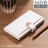 Cuaderno A6 personalizable con impresión de logotipo, bloc de notas de cuero suave PU, libro de registro de negocios de alta gama, agenda de bolsillo conveniente