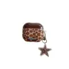 Funda Protectora Marrón Estampado de Leopardo para AirPods Nueva 4ª Generación Adecuada para AirPods Pro3/Pro2