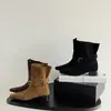 Botines perezosos de punta cuadrada con tacón medio grueso, botas de mujer de moda con hebilla de cinturón, nuevo estilo otoño/invierno 2026