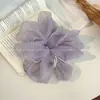 Brisa Púrpura~ Prendedor de Cabelo Estilo Francês Super Fada, Gentil e Doce, Corda de Cabelo de Rede com Bolinhas Estilo Ins, Acessório de Cabelo