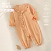 Ropa de Primavera para Bebé Recién Nacido, Mameluco Sin Costuras de Algodón Puro, Clase A, Mono para Bebé de Primavera Temprana para Todas las Estaciones, Ropa para Bebés