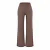 9212-2026 Primavera/Verão Novo Calça Flare Emagrecedora Estilo Garota Picante Calça Longa de Perna Larga Estilo Europeu Calça Casual Sexy para Mulheres