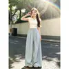 Calças Largas Soltas para Mulheres, Novo Estilo Primavera/Verão, Caimento Relaxado, Calças Sociais Fluídas, Calças Casuais Retas Estilo Yamamoto para Caminhada
