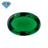 Huagang Gema Forma de Huevo Verde Nano Piedra Desnuda Gema Artificial Oval Base Plana Cara Lisa Venta al por Mayor Cara de Arco DIY Principal