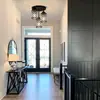 Exclusivo transfronterizo para estilo industrial simple americano para pasillo estudio dormitorio pantalla de lámpara tipo jaula lámpara de techo multi-cabezal 110v