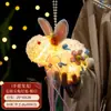 Festival do Meio Outono Lanterna de Coelho Kit de Artesanato DIY Portátil para Crianças Lanterna de Coelho de Jade Estilo Antigo Barraca de Lanternas do Palácio Hanfu