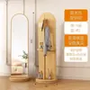 Espejo de Cuerpo Entero Giratorio para Uso en Casa, Espejo de Pie para Habitación de Niñas, Perchero, Espejo de Moda, Estilo Lujo Ligero