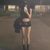 Roupa de Influenciador da Moda Semelhante a Hot Girl Y2K Retrô Boate Sexy Cintura Baixa Justo no Corpo Shorts Jeans Ultra-Curtos com Cinto da Moda