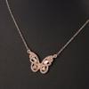 Super Collar de Mariposa de Circonita Brillante de Lujo de Luz de Hada Cadena Clavicular para Mujer Collar de Mariposa Hueca Cadena para el Cuello Suministro en Vivo