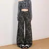 Jeans de Trabajo Camuflados de Diseñador para Mujer, Nuevo Estilo Otoño 2026, Adelgazantes Sueltos High Street Rectos Americanos de Pierna Ancha