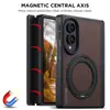 Adequado para capa de celular com carregamento sem fio Samsung Z Fold8, proteção de 360 graus, fivela de anel rotativa, capa com suporte de estrutura central magnética