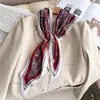 Pañuelo Triangular Estampado Paisley Flor de Anacardo para Mujer, Bufanda Delgada de Primavera y Otoño, Estilo Casual de Moda, Accesorio Decorativo para la Cintura