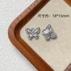 Pingente de urso de amor em forma de borboleta e camelia estilo doce e descolado em liga, pulseira feita à mão, colar e acessórios com miçangas