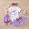 Roupas Infantis Transfronteiriças Ins Roupa Saia de Renda para 1º Aniversário Conjunto de Quatro Peças Roupas Infantis Exportação Atacado Preço Baixo Liquidação