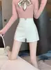 Novo Conjunto de Shorts Pretos Femininos 2026 para Primavera e Verão, Perna Larga, Cintura Alta, Corte Evasê, Calça Boot Emagrecedora, Tendência