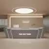 Balcão de Caixa de Aço Inoxidável, Balcão de Recepção Simples e Moderno para Salão de Beleza, Clínica Odontológica, Instituição de Treinamento, Empresa