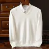 Comercio electrónico transfronterizo: Suéter de punto para hombre Otoño/Invierno, cuello en V, manga larga, talla grande, estilo coreano, corte holgado
