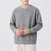Sudadera de Manga Larga para Hombre Estilo Vintage Old Money Falsa de Dos Piezas Premium Colección Otoño 2026 Nueva Sudadera con Cuello Redondo Top Sofisticado Moderno