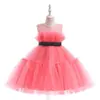 Vestido infantil de Amazon, vestido de princesa, vestido pomposo para niña, vestido de niña, vestido de novia para niña de las flores europea y americana.