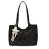 Bolso Tote Estilo Coreano de Moda Artístico de Lunares Estilo Universitario para Mujer 2026 Nueva Moda Personalizado Gran Capacidad Bolso de Hombro