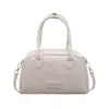 Bolso de bolos tejido retro moderno, gran capacidad, bolso de mano casual francés 2026, bolso de hombro y bandolera para mujer
