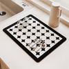 Tapete Escurridor de Cocina Tapete de Mesa Tierra de Diatomeas Encimera Tapete Absorbente Lavable Sin Lavado Tecnología de Aislamiento Térmico Paño Tapete de Goma Suave Venta al por Mayor