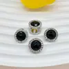 Cuentas de Panjia de doble cara con diamantes de agujero grande, pulsera de joyería DIY hecha a mano, accesorios, collar de aleación de opalinita, cuentas sueltas