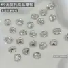 Decoraciones para Uñas con Pedrería Acabado Blanco K9, Pedrería Ovalada sin Base Hielo Azúcar Deslumbrante de Alta Gama, Accesorios de Pedrería para Uñas de Lujo Ligero
