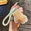 Llavero de Animales de Cuero con Tejido de Malla Creativo Elefante de Dibujos Animados Lindo Caballo del Año del Zodiaco Colgante Pequeño Regalo
