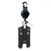 En Stock Mosquetón Magnético Negro Retráctil de Alta Resistencia Clip Retráctil Anti-Pérdida Portatarjetas de Identificación Estilo Armadura
