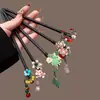 Horquilla Roja de Año Nuevo para Mujer, Horquilla con Borla de Estilo Antiguo, Horquilla en la Parte Posterior de la Cabeza, Cheongsam de Estilo Antiguo, Accesorios para el Cabello de Nuevo Estilo Chino