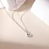 Colar Mobius Feminino Pingente Donut Zircônia Diamante Brilhante Luxo Acessível Design de Nicho Corrente de Clavícula de Alta Qualidade Presente