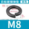 Arandelas de resorte ennegrecidas Grado 8, Arandelas de alta resistencia, Negras, Estándar Nacional, Estándar Japonés, M2M2.5-M36