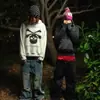 Chapéu de Lã à Prova de Vento Quente com Bolinhas Estilo Retrô Europeu e Americano Transfronteiriço de Inverno Item de Nicho Personalizado Chapéu para Frio Estilo Gótico de Nicho