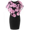 Aliexpress Amazon Nuevo Chal con Estampado de Rosas para Mujer Ajustado que Cubre la Cadera Talla Grande Vestido