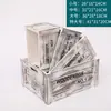Caja de almacenamiento vintage de madera maciza, vitrina para supermercados, estante de exhibición, marco de madera, caja de madera, forma rectangular