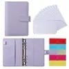Estojo Porta-Caderno Argolado A6PU Macaron Transfronteiriço Caderno de Mão Removível Papelaria Criativa Pequena Fresca