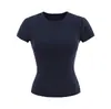 Top Verão Sexy Pequeno Redondo com Amarração no Peito Manga Curta Tencel Lyocell Slim Slim Camiseta Curta