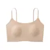 Base de Maquillaje Líquida como Papel con Tirantes Finos, Estilo Veraniego Fino para Mujer, Sujetador tipo Camiseta sin Mangas Invisible Ultra-Fino